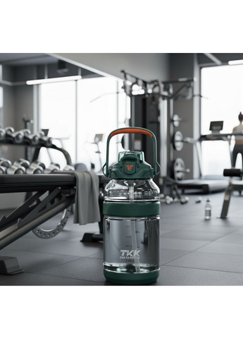 Легка пляшка тританова для води 2000 мл. Чорна TKK (303925287)