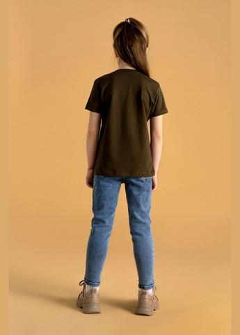 Оливковая (хаки) футболка однотонная детская 116140 116 см (2000990180483a) shop (2000990180483) Ecrin
