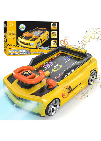 Іграшковий музичний автотренажер 6606E кермо-машинка, каталка зі шнурком Fun Game (327216568)