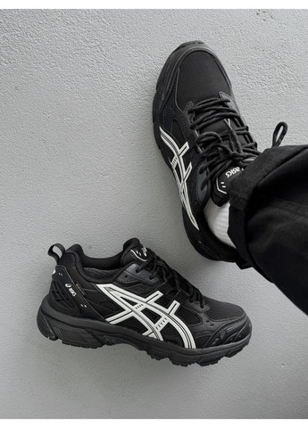 Чорно-білі Осінні кросівки чоловічі Asics Gel-Nunobiki Black White Gore-Tex | Асікс Гель-Нунобіки
