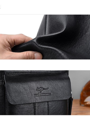 Чоловіча сумка-барсетка з накладною кишенею коричнева Kangaroo (290683243)