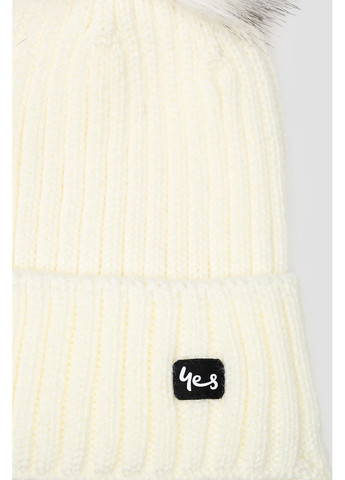 Комплект шапка-шарф для девочки цвет молочный CB-00286626 Yuki (368824111)