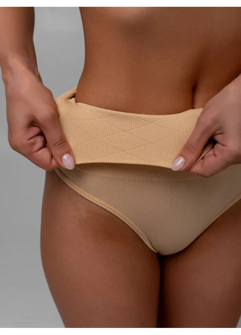 Трусики корректирующие Ромб с широким поясом с утяжкой талии No Brand Трусики корегуючі Ромб бежеві (350669269)