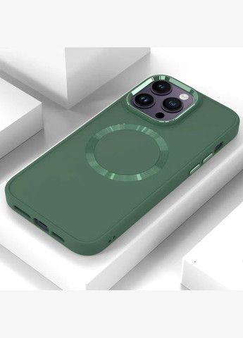 TPU чехол Bonbon Metal Style with MagSafe для Apple (6.7") Зелёный | Pine green Epik iPhone 15 Pro Max (300095983)