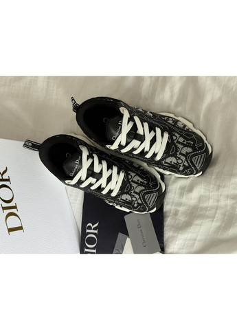Кроссовки женские Dior Chrono Sneaker Black Grey | Диор Хроно Снике черно-белые No Brand чёрно-белые демисезоны (366742235)