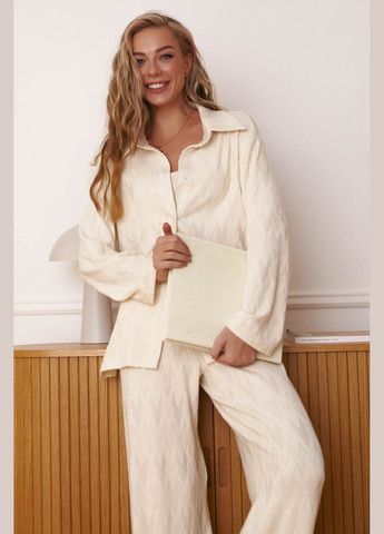 Белая домашний рубашка однотонная ST-Seventeen