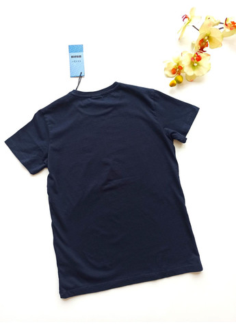 Темно-синяя демисезонная футболка для парня stg136 темно-синяя (146 см) Street Gang