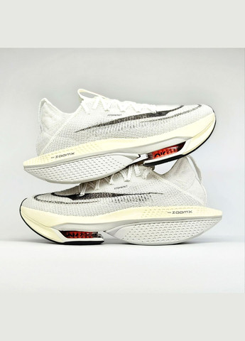 Белые демисезонные кроссовки мужские nike air zoom alphafly white | найк аир зум алфафлай белые No Brand