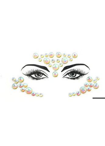 Наклейки камені на обличчя фосфорні one size різнобарвний Jannet маска (327827438)