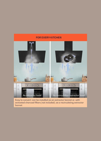 Кухонная вытяжка Ava 60 Smart A++ 60 см (10041167) Черная Klarstein (338194820)