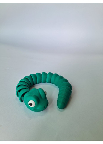Подвижная флекси игрушка "Змейка" 3D печать, темно-зеленая No Brand (372185988)