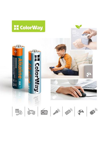 Батарейка Alkaline Power AA/LR06 Plactic Box 24шт Colorway (370619322)