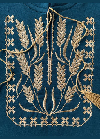 Футболка вышиванка зеленая детская для мальчика пшеница No Brand (341327832)