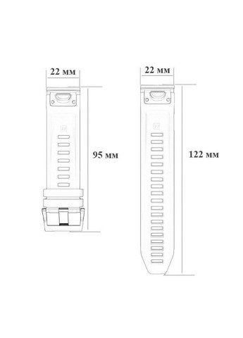 Силиконовый ремешок для часов Garmin Fenix 5 / 5 Plus / Fenix 6 / 6 Pro - Black Primo (333720217)