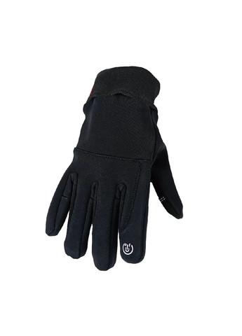 Перчатки с сенсорным нескользящим покрытием светоотражающим элементом из водоотталкивающего материала (478330-Prob) Черные ХL Unbranded (304140632)