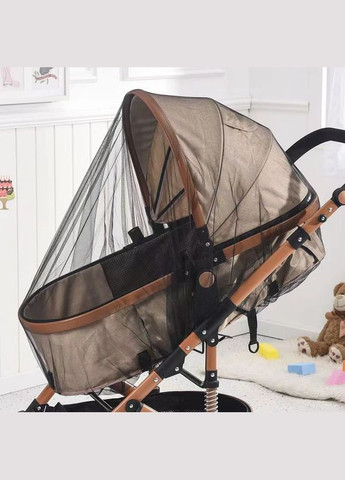 Москітна сітка на коляску на гумці чорна (захисна сітка для візочка) No Brand (342113108)