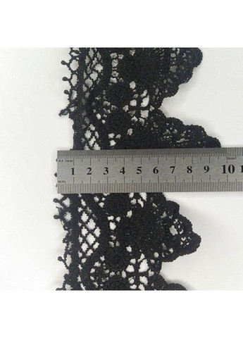 (1 метр) Кружево макраме 10 см цвет - черный (11М-LY018-0234-4) Plus-plus (352751407)