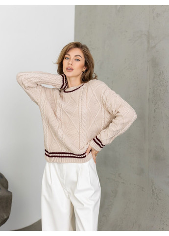 Світло-бежевий демісезонний светр джемпер Larionoff