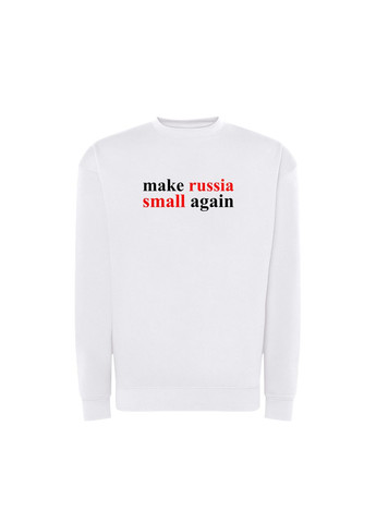 Білий світшот з принтом "make russia small again" (10331092382) ТiШОТКА (365435984)