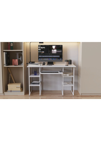 Компьютерный стол Скай 75x100x70 черный ДСП Дуб Сонома Труфель 16мм (FRD-103643) Ferrum-decor (353499734)