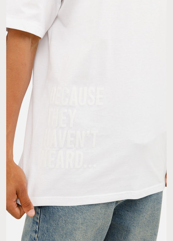 Белая мужская футболка с коротким рукавом цвет белый cb-00258015 NOCHE