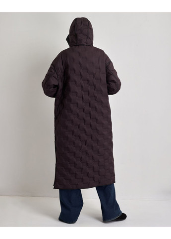 Темно-коричневе демісезонне Пальто двостороннє чорний / шоколадний Sobello