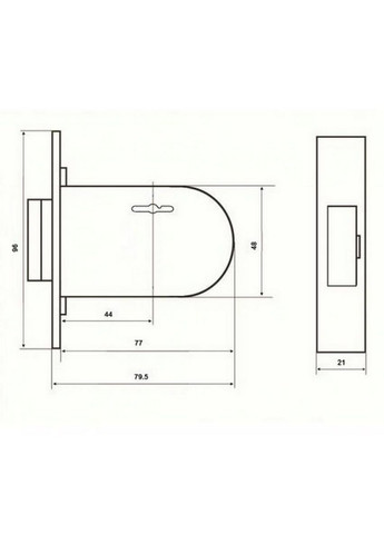Врiзний замок 157F 3 кл хром Bruno (322520458)