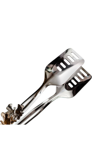 Щипці кухонні металеві 29×5 (см) кулінарні щипці для м'яса, риби, гриля кухарські щипці для Сріблястий HP-8-63 Yiwu (353747409)