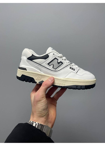 КРОСІВКИ ЖІНОЧІ NEW BALANCE 550 WHITE BLACK GREY LOGO НЬЮ БЕЛАНС 550 No Brand сірі демісезони (368857700)