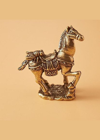 Настільна вінтажний латунна мідна статуетка фігурка у вигляді Кінь із цикадою No Brand (330574253)