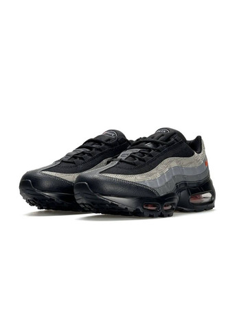 Чорні Осінні кросівки чоловічі nike m No Brand Air Max 95 PRM Black Grey Orange