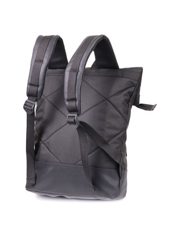 Рюкзак чоловічий тканинний для ноутбука із вставками екошкіри 22582 Чорний FABRA (301871960)