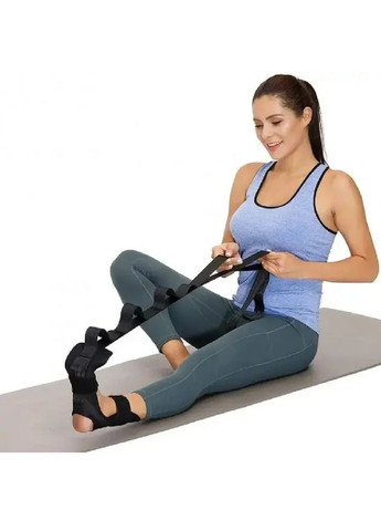 Ремень эспандер с фиксатором для стопы для растяжки фитнеса тренировок упражнений 8 петель 120 см (478845-Prob) Unbranded (313931269)