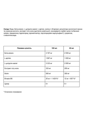 Предтренировочный напиток PUMP Shot Радуга 60 мл Nutrend (361118471)