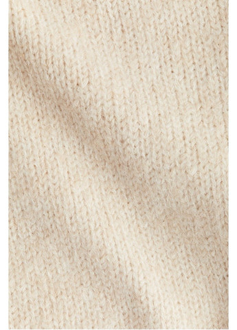 Світло-бежевий зимовий жіночий в'язаний светр з високим коміром н&м (58716) xs світло-бежевий H&M