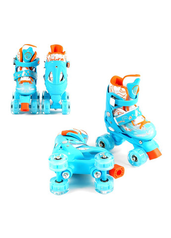 Ролики детские раздвижные для самых маленьких 12004-XS Роликовые коньки для детей Со светом Размер 27-30 Joy (341324666)
