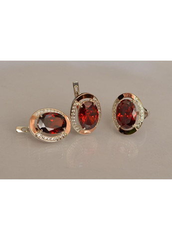 Серебряный гарнитур со вставками из золота Silver Style (367268302)