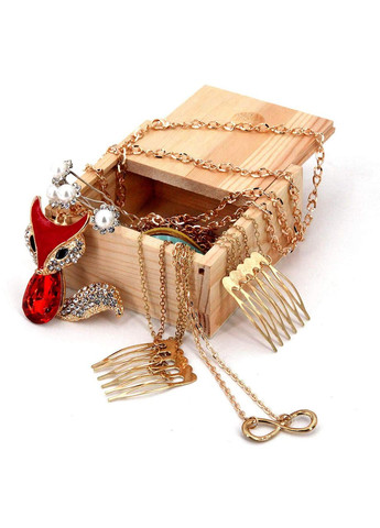 Подарункова коробка з дерева Брешіа 120х120х50 бланже (ПДУ-0009501) No Brand (328910023)