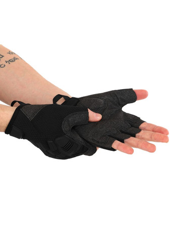 Перчатки тактические с открытыми пальцами (PL, кожзам, р-р, ) (BC-8808_Черный_XL) SP-Sport (354703220)