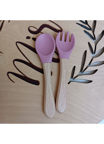 Посуда силиконовая для кормления малыша во время первого прикорма или самостоятельного питания 9од Дарк пинк Девочка (0222) No Brand (368999846)