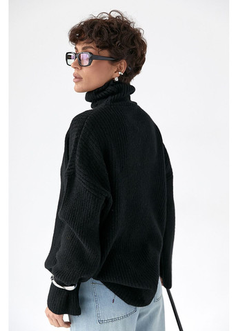 Теплая вязаная туника в рубчик Lurex (372255482)