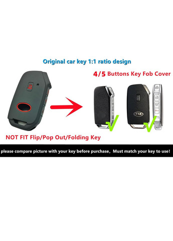 Силиконовый резиновый брелок, совместимый с Kia Forte K5 NIRO Seltos Sorento Soul Sportage Amazon (299108423)