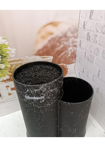 Підставка-колода для кухонних ножів і ножиць Black Marble 20х12х22.5см подвійна кругла Ofenbach (361056315)