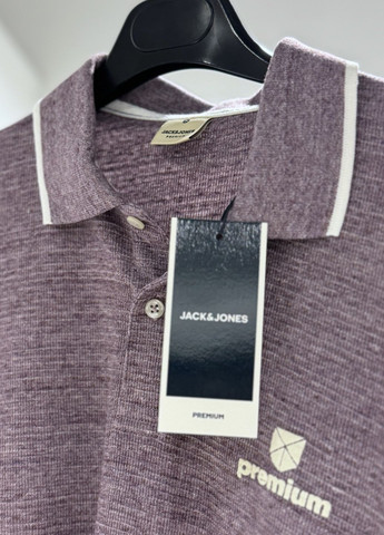 Фиолетовая футболка-поло мужское для мужчин Jack & Jones