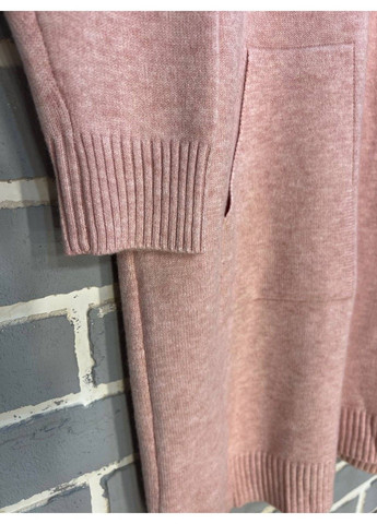 Рожева ділова сукня жіноча les etoiles claires 8198 светр оверсайз з кишенями середня довжина one size No Brand