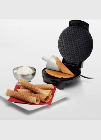 Електрична вафельниця MS-7710 кругла для тонких вафель і трубочок бельгійська вафля Domotec (303621318)