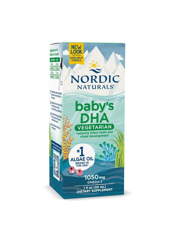 Жирні кислоти Baby's DHA Vegetarian, 30 мл Nordic Naturals (315874258)