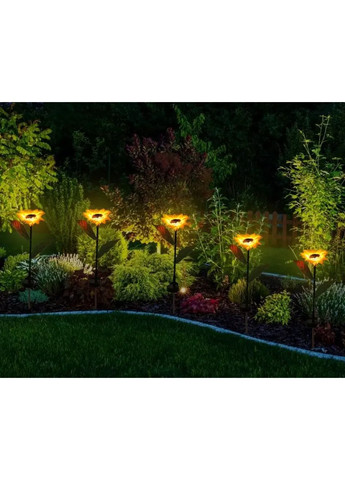 Садовий світильник на сонячній батареї Соняшник, 75 см, Теплий білий / Газовий світлодіодний ліхтар Dometic (370978092)