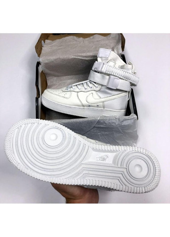КРОССОВКИ ЖЕНСКИЕ NIKE SPECIAL FLED AIR FORCE 1 WHITE НАЙК No Brand белые демисезоны (367170930)