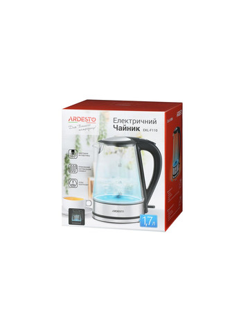 Электрочайник EKL-F110 1.7л/2150Вт/strix контроль/корпус стекло/горловина стекло Ardesto (324397270)